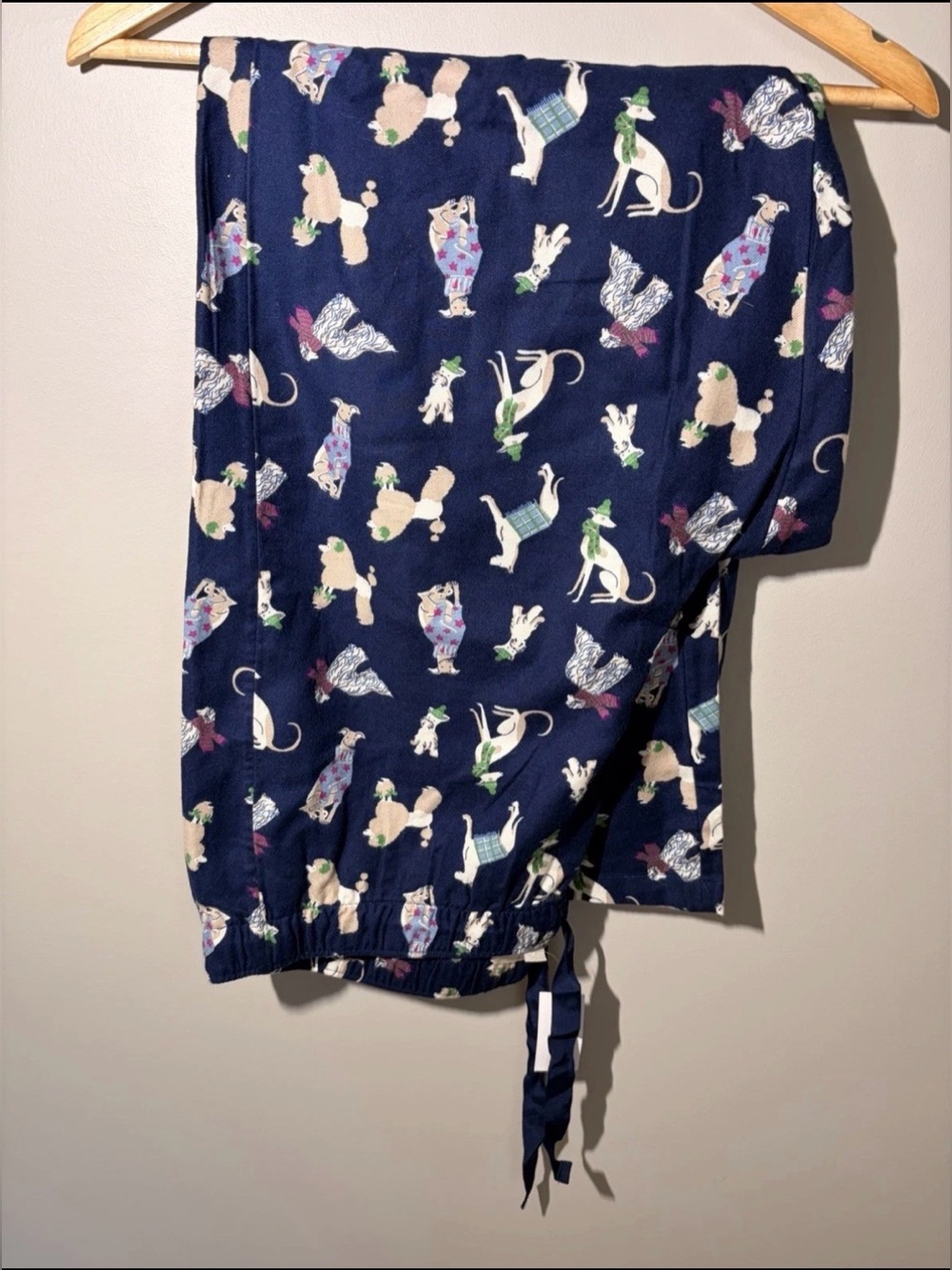 LOFT Outlet Sleep Pajama Pants L Navy Dog Print Lounge Cute NWT
